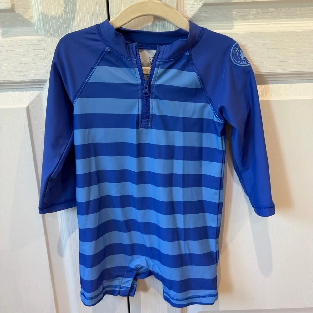 Gap Baby Rash Guard & Reversible Hat Swim Set 18-24 Months